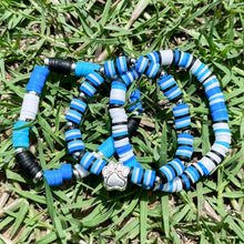 Load image into Gallery viewer, Black & Blue Paw Bracelet Stacks